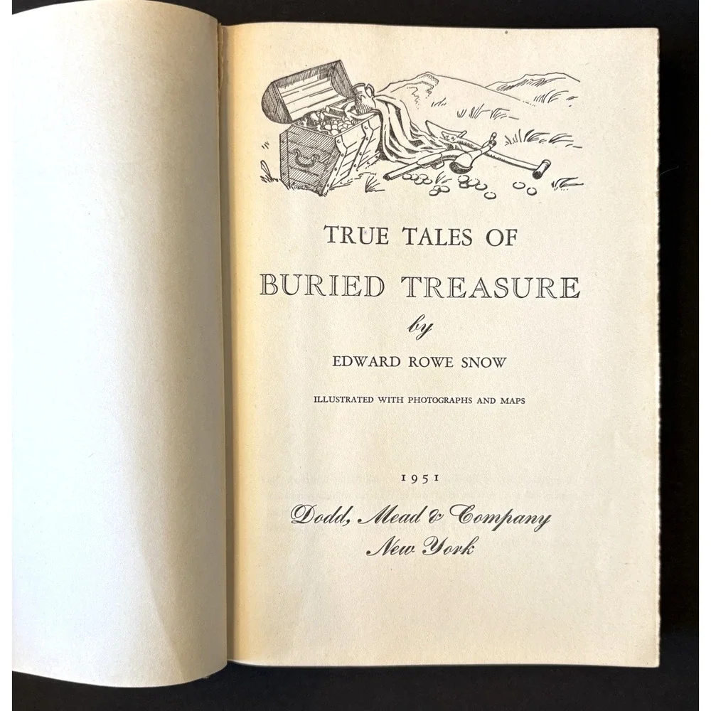 True Tales of Buried‎ Treasure Oak Island SIGNED Edward Rowe Snow Hardcover 1951